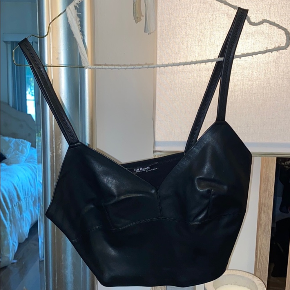 Zara leather top